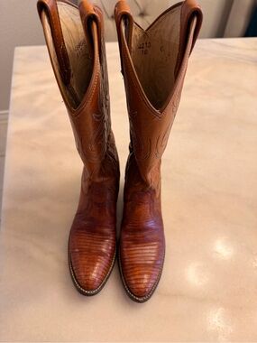 Dan Post Women’s Brown Lizard Western Boots 6A, 6.5